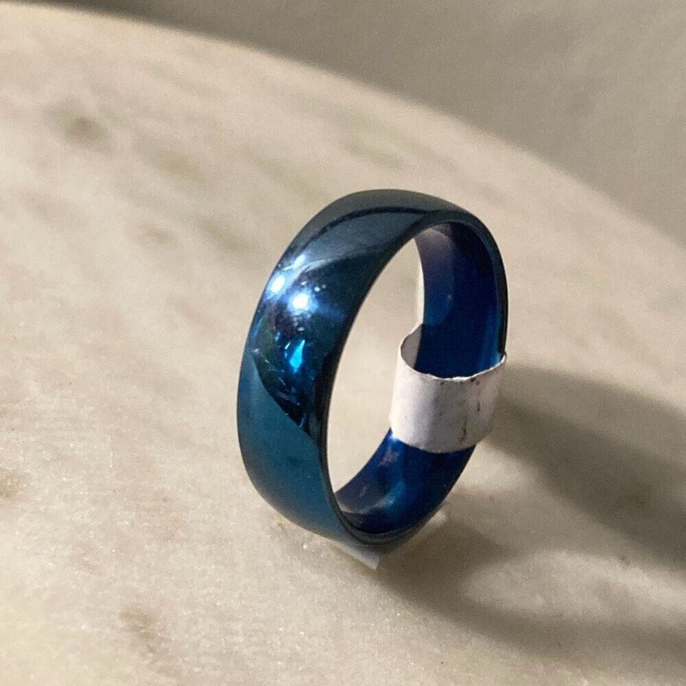 Stainless steel men’s unisex wedding band ring 7